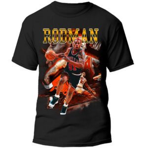 Playera Negra Hombre Dennis Rodman Casual Urbano