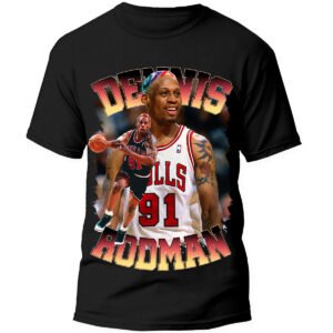 Playera Negra Hombre Dennis Rodman Casual Urbano