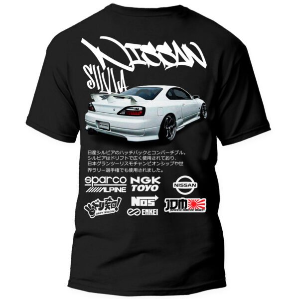 Playera Autos Negra Hombre Nissan Silvia S15 Casual Urbano