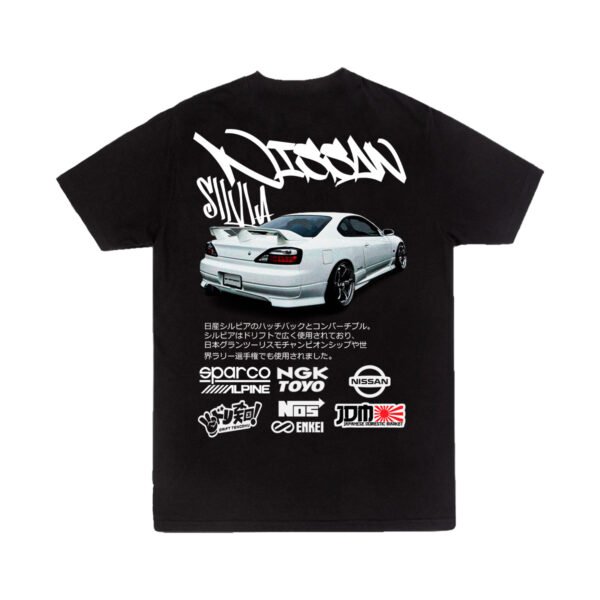 Playera Autos Negra Hombre Nissan Silvia S15 Casual Urbano