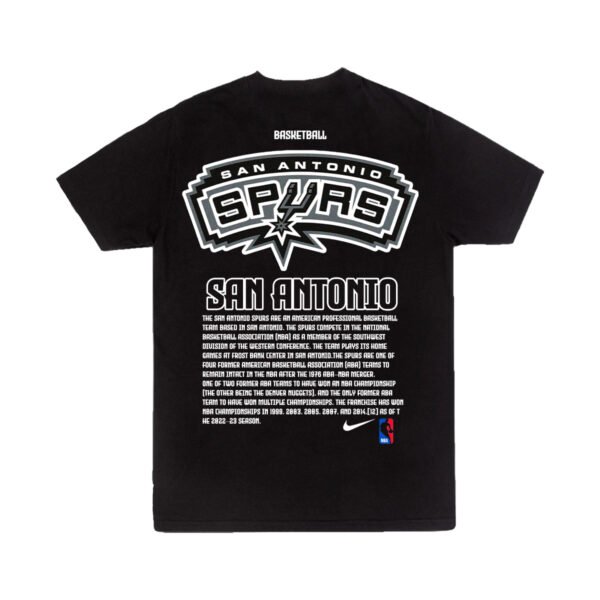 Playera Negra Hombre San Antonio Spurs Casual Urbano