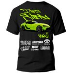 Playera Autos Negra Hombre Toyota Supra MK5 Casual Urbano