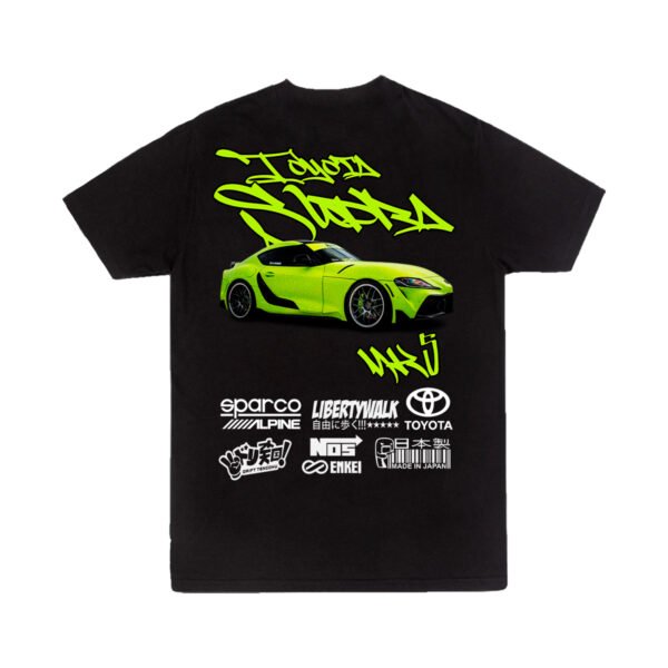 Playera Autos Negra Hombre Toyota Supra MK5 Casual Urbano