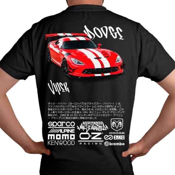 Viper Modelo Playera Autos Negra Hombre Dodge Viper Casual Urbano