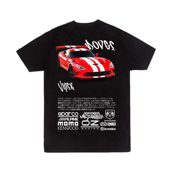 Viper Playera Playera Autos Negra Hombre Dodge Viper Casual Urbano