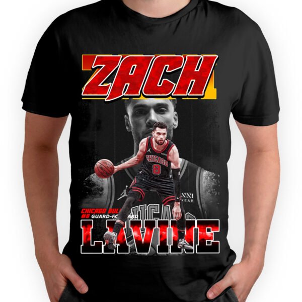 Playera Negra Hombre Zach Lavine Casual Urbano