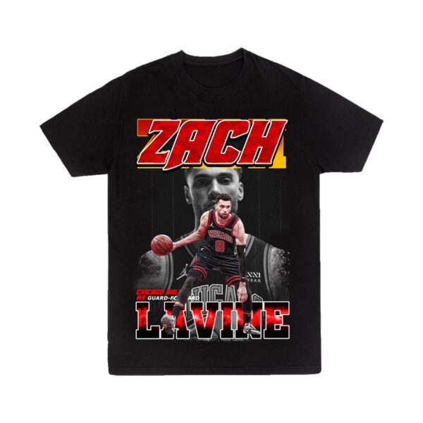 Playera Negra Hombre Zach Lavine Casual Urbano