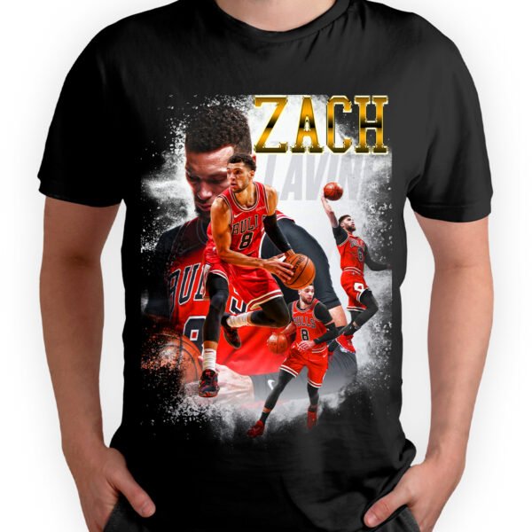 Playera Negra Hombre Zach Lavine Casual Urbano