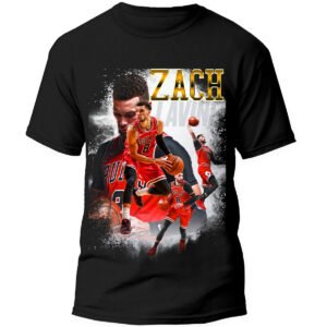 Playera Negra Hombre Zach Lavine Casual Urbano