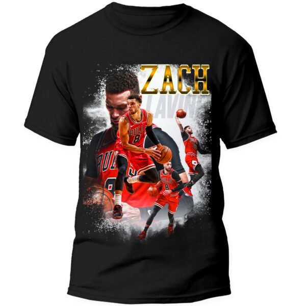 Playera Negra Hombre Zach Lavine Casual Urbano