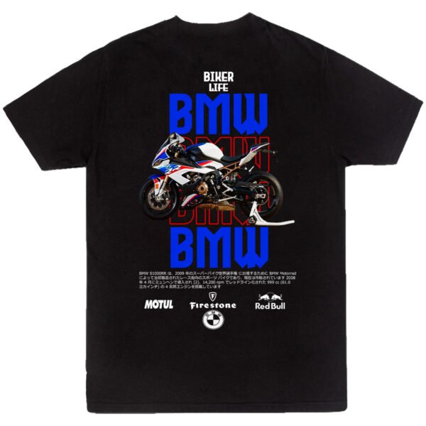 Playera Motos Negra Hombre BMW Casual Urbano