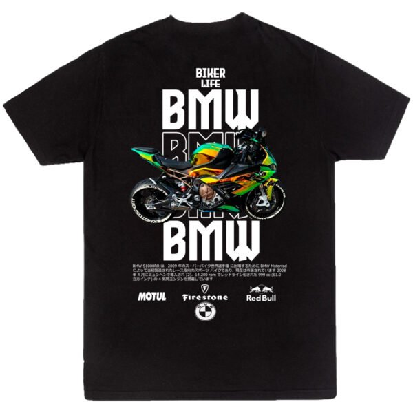 Playera Motos Negra Hombre BMW Casual Urbano