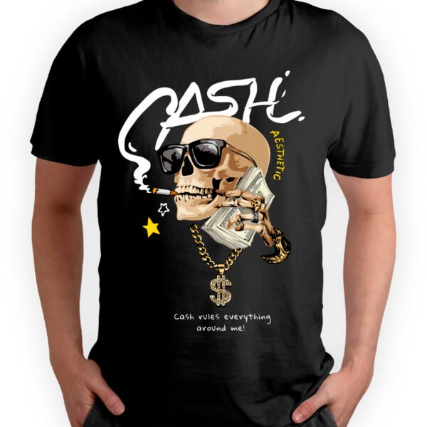 Playera Negra Hombre Cash Casual Urbano