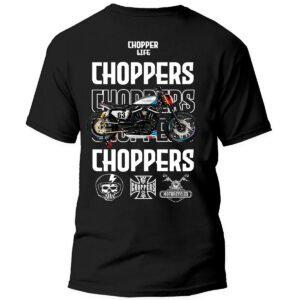 Playera Motos Negra Hombre Choppers Casual Urbano