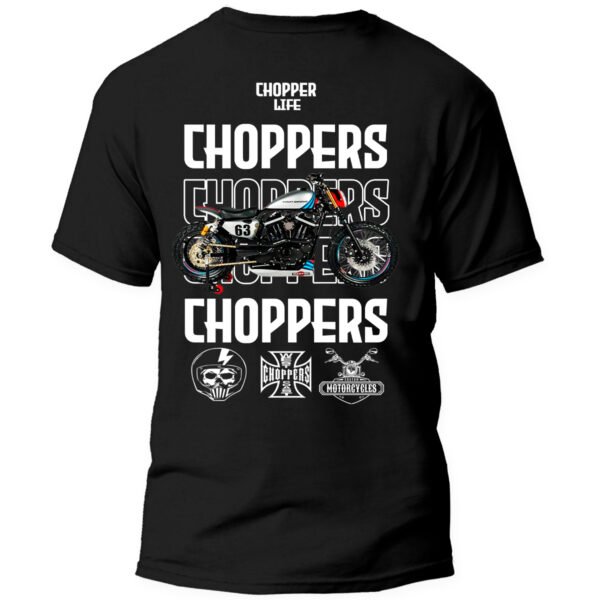 Playera Motos Negra Hombre Choppers Casual Urbano