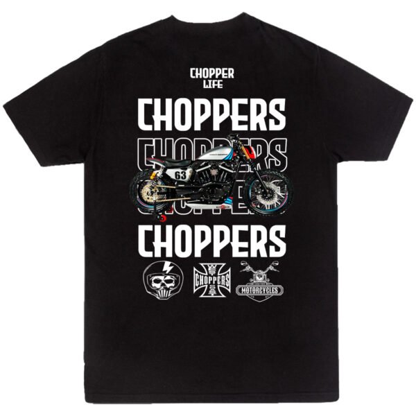 Playera Motos Negra Hombre Choppers Casual Urbano