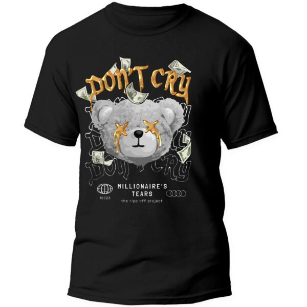 Playera Negra Hombre Don't Cry Casual Urbano