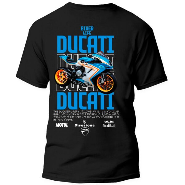 Playera Motos Negra Hombre Ducati Casual Urbano