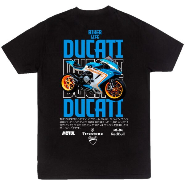Playera Motos Negra Hombre Ducati Casual Urbano