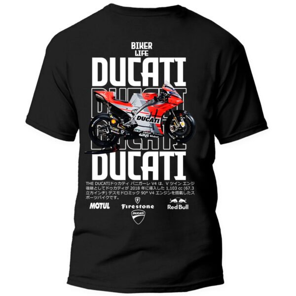 Playera Motos Negra Hombre Ducati Casual Urbano