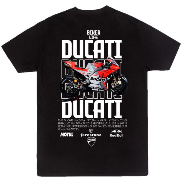 Playera Motos Negra Hombre Ducati Casual Urbano