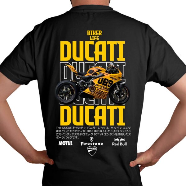 Playera Motos Negra Hombre Ducati Casual Urbano