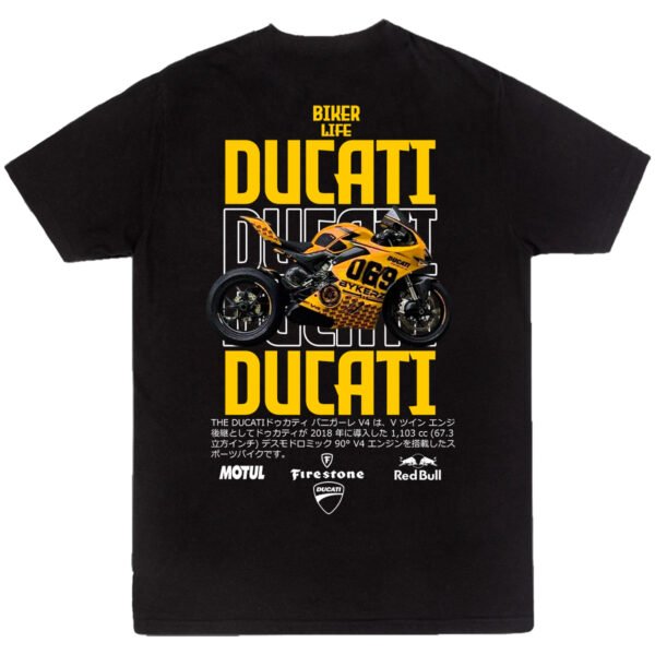 Playera Motos Negra Hombre Ducati Casual Urbano