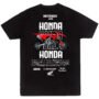 Playera Motos Negra Hombre Honda Casual Urbano