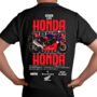 honda1 modelo Playera Motos Negra Hombre Honda Casual Urbano