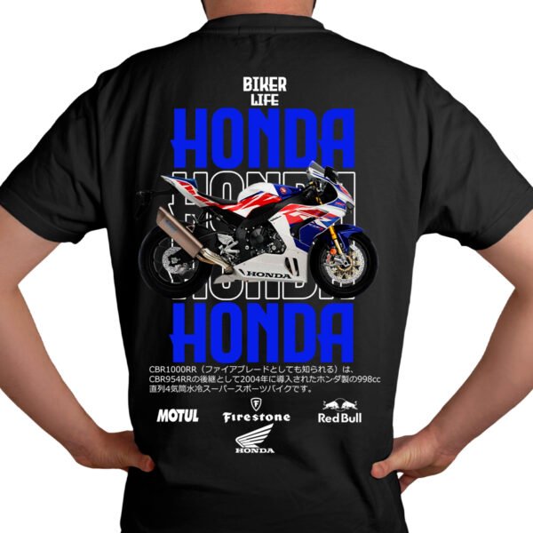 Playera Motos Negra Hombre Honda Casual Urbano