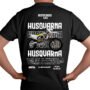 Playera Motos Negra Hombre Husquarna Casual Urbano
