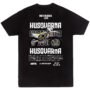 Playera Motos Negra Hombre Husquarna Casual Urbano