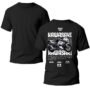 kawasaki1 doble Playera Motos Negra Hombre Kawasaki Casual Urbano