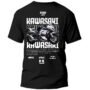 kawasaki1 frontal Playera Motos Negra Hombre Kawasaki Casual Urbano