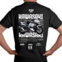 kawasaki1 modelo Playera Motos Negra Hombre Kawasaki Casual Urbano