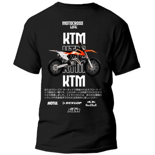 Playera Motos Negra Hombre KTM Casual Urbano