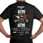 Playera Motos Negra Hombre KTM Casual Urbano