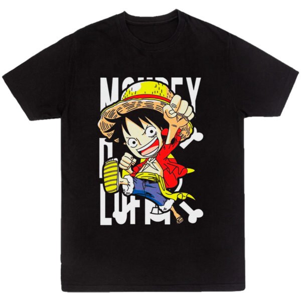 Playera Anime Negra Hombre One Piece Casual Urbano