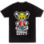 Playera Anime Negra Hombre One Piece Casual Urbano