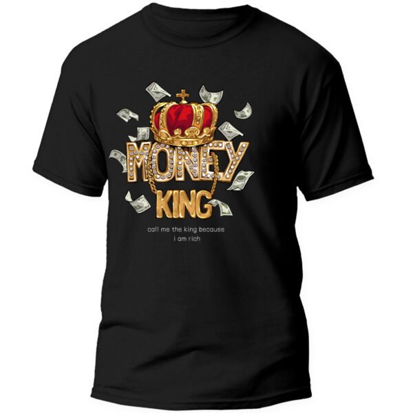 money frontal Playera Negra Hombre Have Money King Urbano