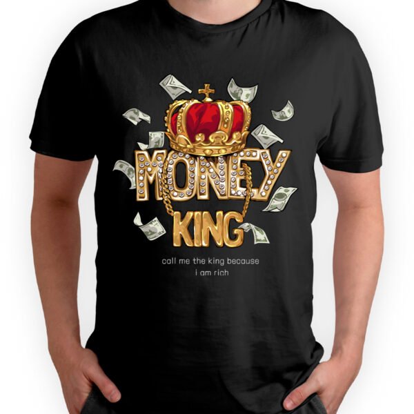 money modelo Playera Negra Hombre Have Money King Urbano