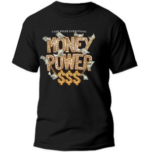 Playera Negra Hombre Money Power Urbano