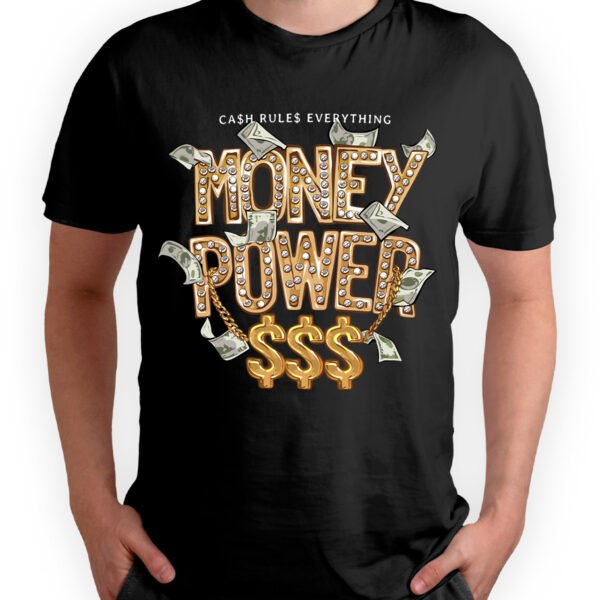 money1 modelo Playera Negra Hombre Money Power Urbano