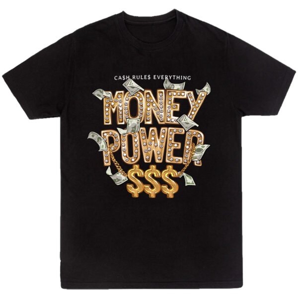 money1 playera Playera Negra Hombre Money Power Urbano