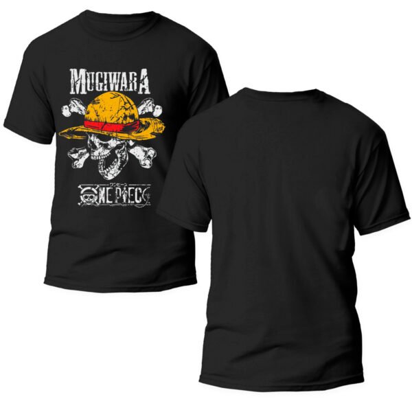 Playera Anime Negra Hombre One Piece Casual Urbano