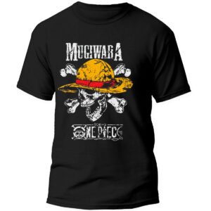 Playera Anime Negra Hombre One Piece Casual Urbano