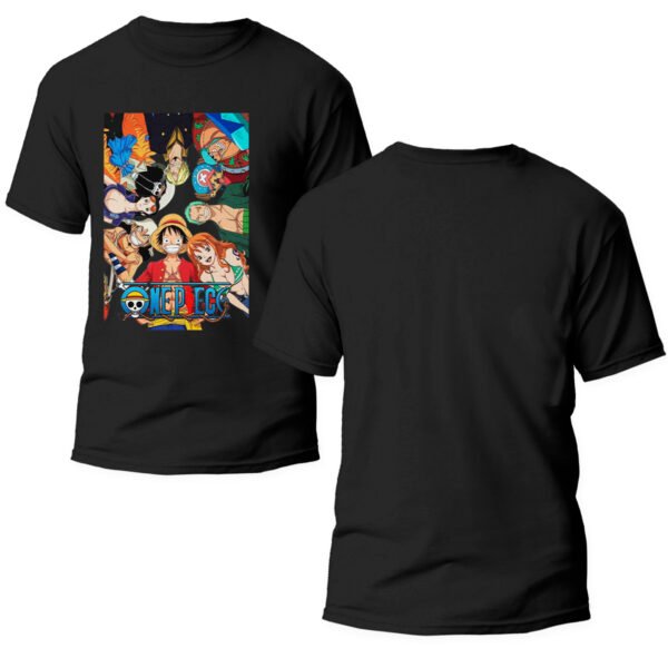 Playera Anime Negra Hombre One Piece Casual Urbano