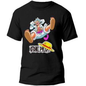 Playera Anime Negra Hombre One Piece Casual Urbano