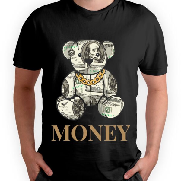 Playera Negra Hombre Money Casual Urbano