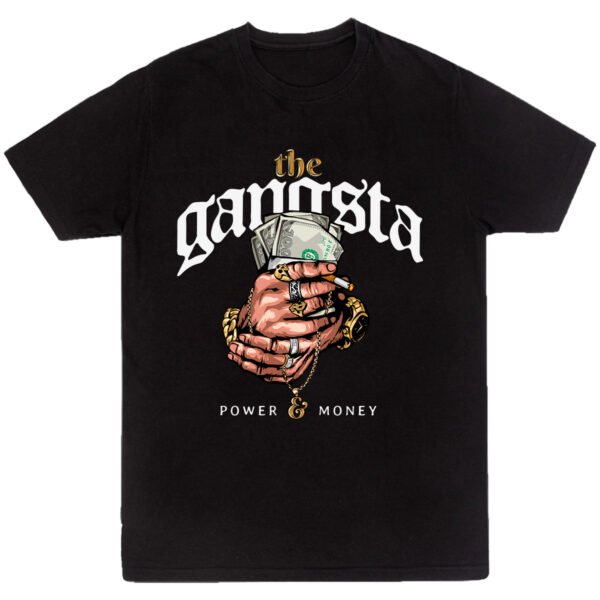 Playera Negra Hombre The Gangsta Casual Urbano